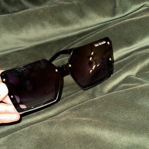 True Religion Black Square Sunglasses